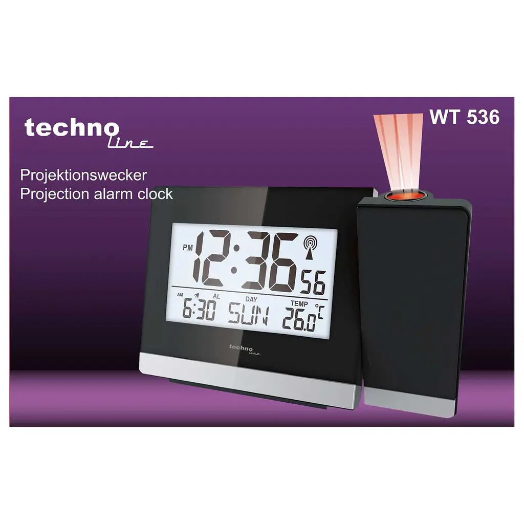 Годинник проекційний Technoline WT536 Black (WT536) - фото 5