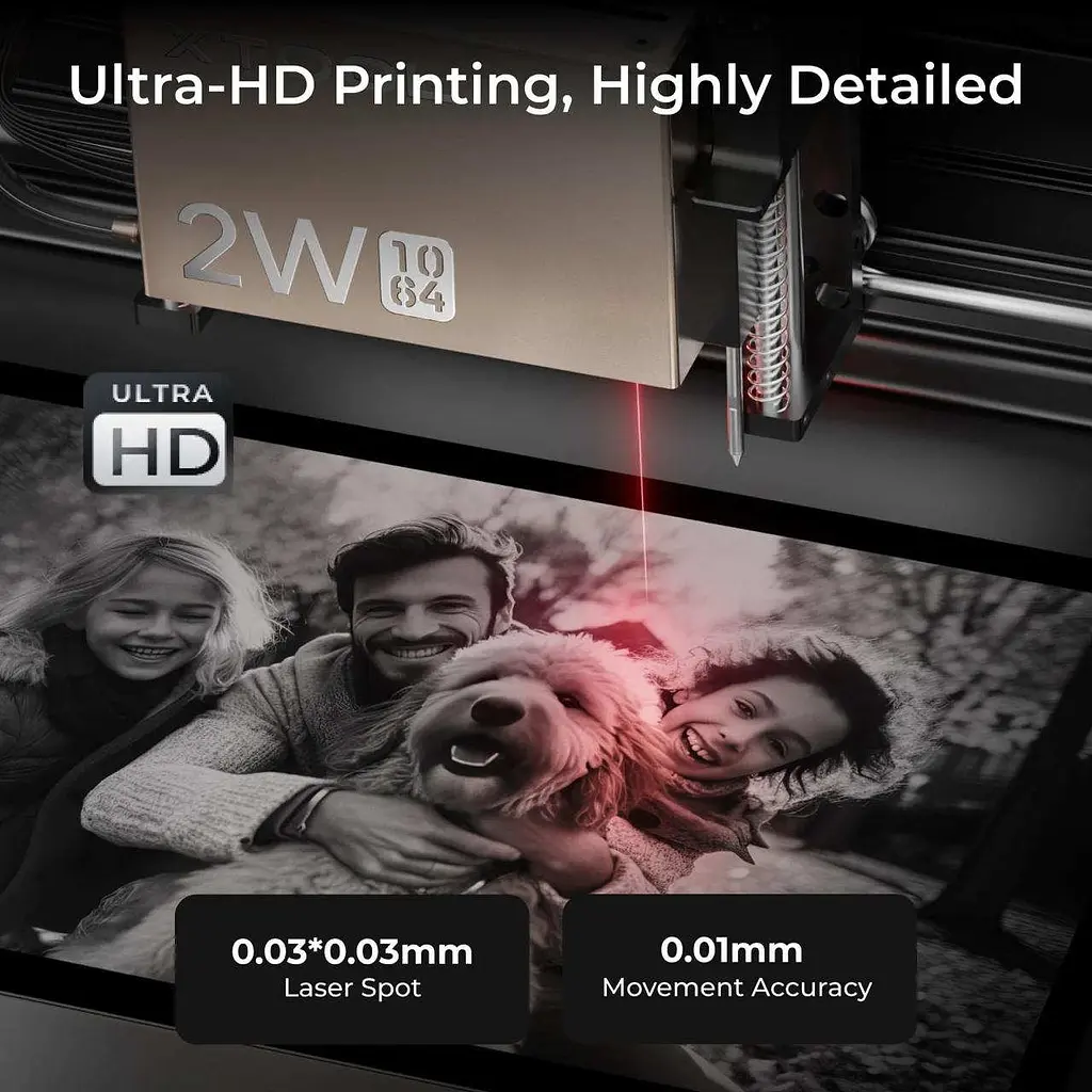 Лазерний гравірувальний верстат 2-в-1 xTool S1 40W All-in-One Kit (S1-AIOB) Black - фото 8