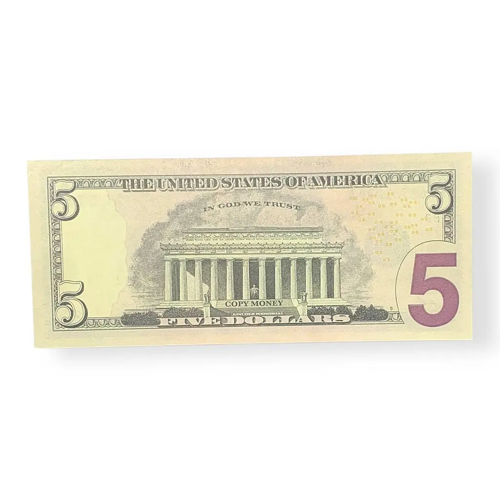 Купюри сувенірні номіналом 5 доларів США 100 шт. - фото 3