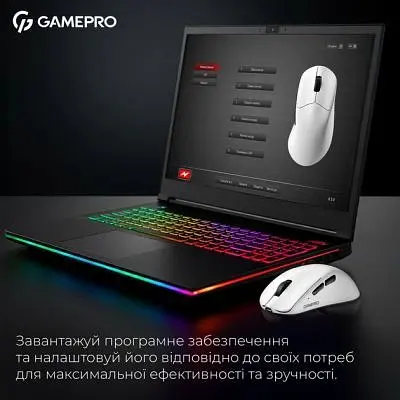 Комп'ютерна мишка GamePro Asgard Surt Wireless/Bluetooth/USB White (GM017W) - фото 9
