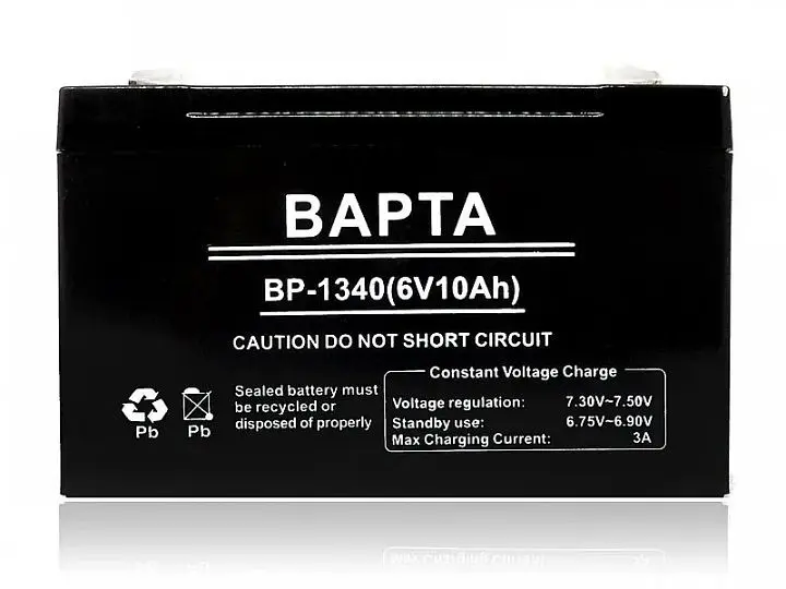 Акумуляторна батарея 6В 10А акумулятор AGM 6v 10A BAPTA 6В 10Ач - фото 2