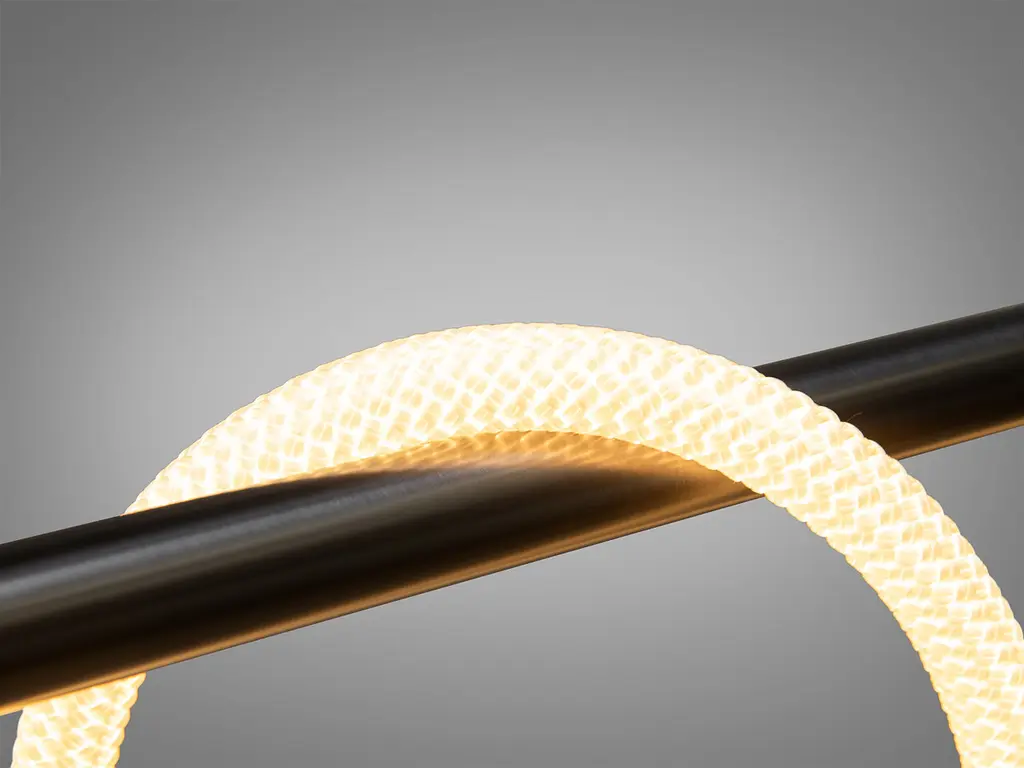 Люстра стельова LED Diasha 9752-L1500BHR Роплайт, 48W, чорний, регульована висота, для вітальні, кухні, офісу - фото 4
