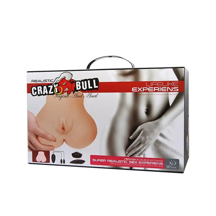 Мастурбатор Crazy Bull Vagina and Anal Vibrating (тілесний) - фото 10