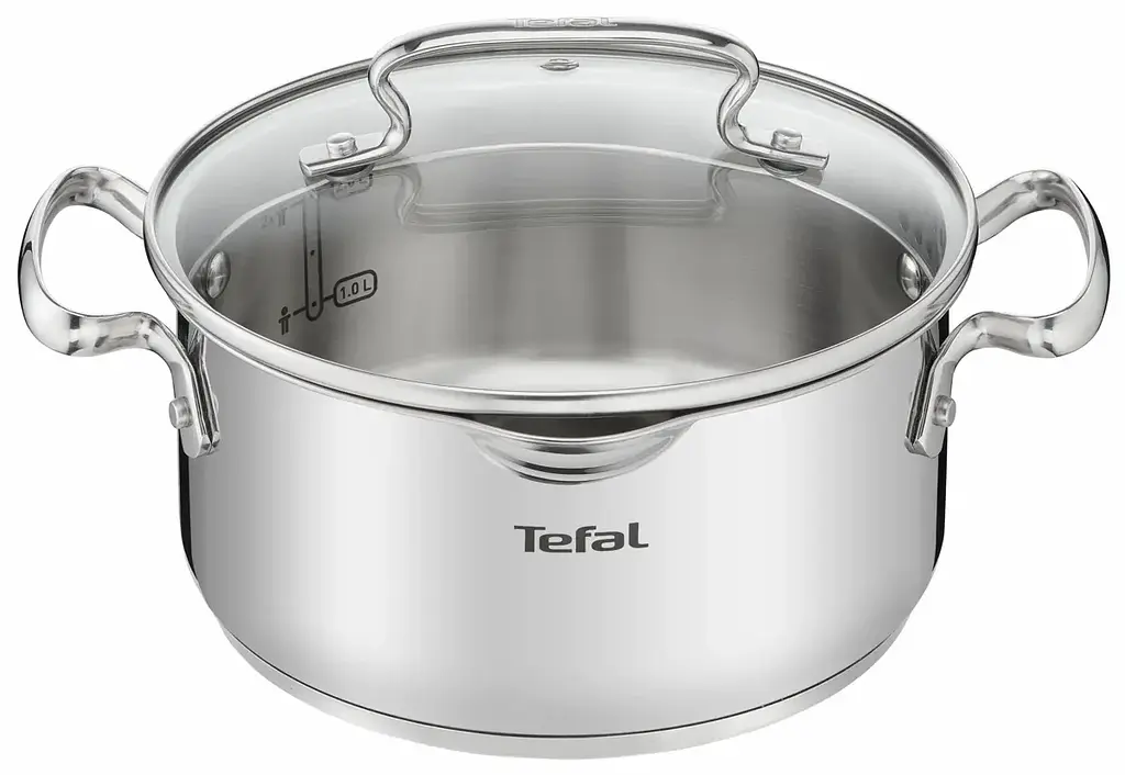 Tefal Кастрюля Tefal DUETTO+, 2.9л, з кришкою, нержавіюча сталь, скло