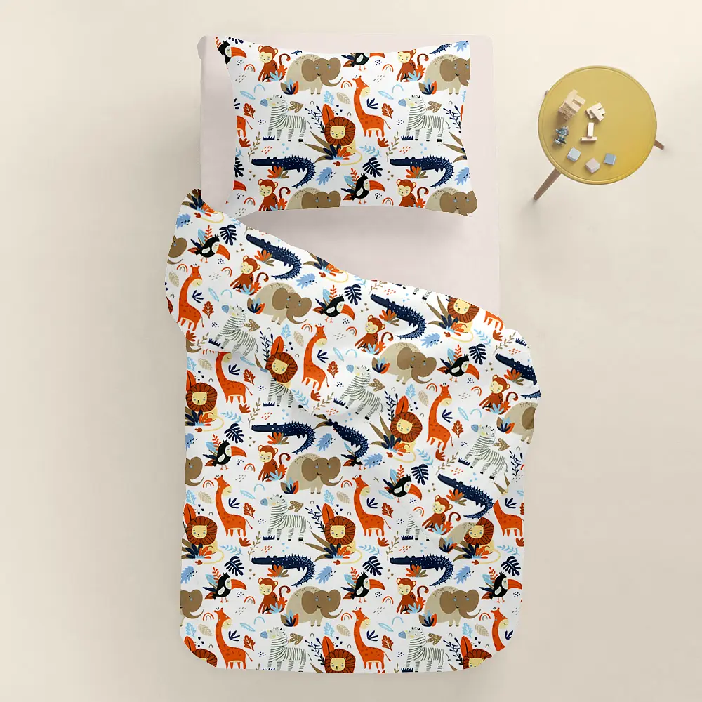 Дитяча постільна білизна в ліжечко JUNGLE ANIMALS CS7 COSAS (4822052254677) - фото 2