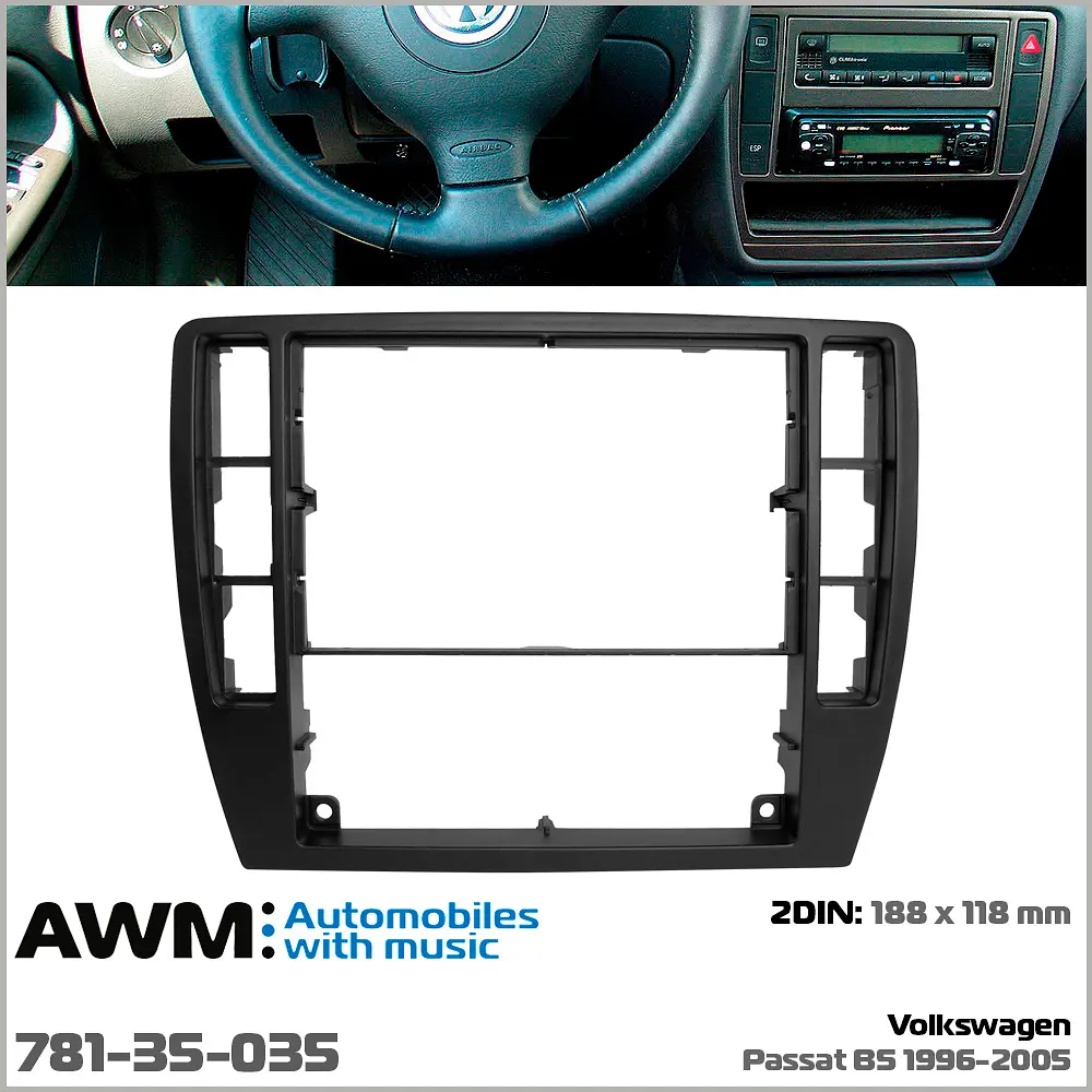 Переходная рамка для автомобиля Volkswagen Passat B5 AWM 781-35-035 - фото 4