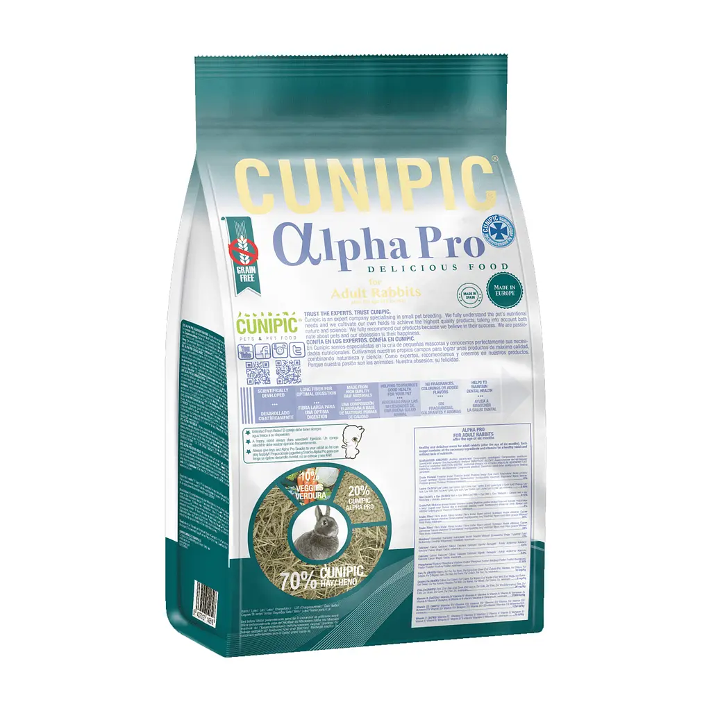 Корм Cunipic Alpha Pro для дорослих кроликів з 6 місяців, 1,75 кг (ALCOAD2) - фото 2