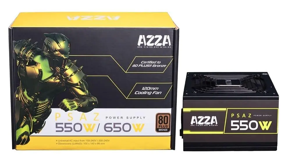Блок живлення AZZA 550W 80+ Bronze (PSAZ-550W) Black - фото 3
