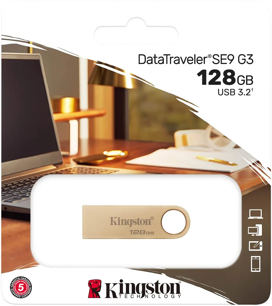 Накопитель 128GB USB 3.2 Type-A Gen1 DT SE9 G3 Kingston teh0013398 - фото 7