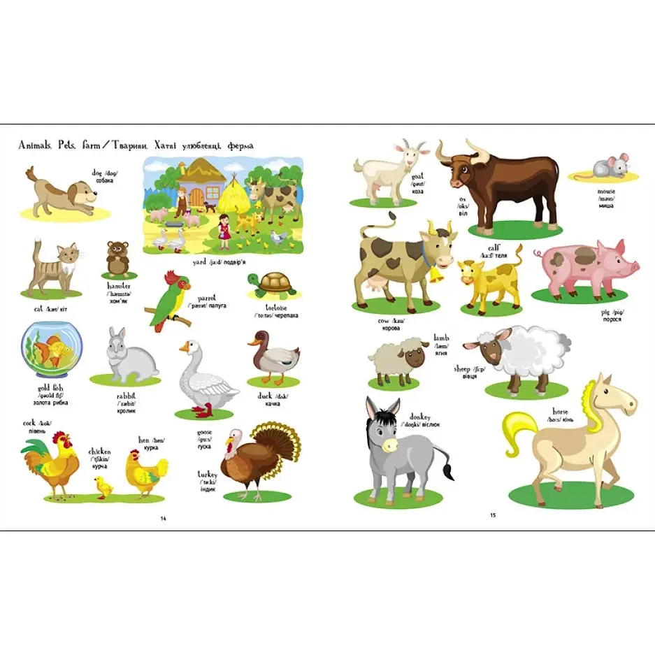 English for kids. Книжка англійських слів у малюнках - Н. Коваль (490626) - фото 3