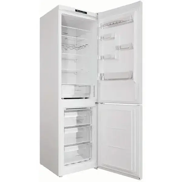 Холодильник Indesit INFC9 TI22W двухкамерный ниж. морозильная камера No Frost инвертор общий объем 367L полезный объем 263L/104L электронное управление LED индикация зона свежести A++ 202.7x59.6x67.8 см White - фото 4