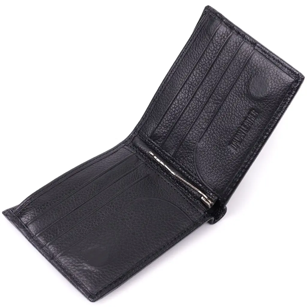 Шкіряне чоловіче портмоне із затискачем ST Leather 22481 чорний - фото 5