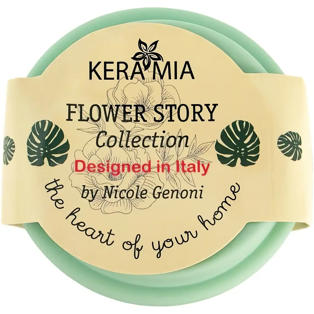 Чашка Keramia Flower story с силиконовой крышкой 440 мл бирюзовая (21-279-123) - фото 6