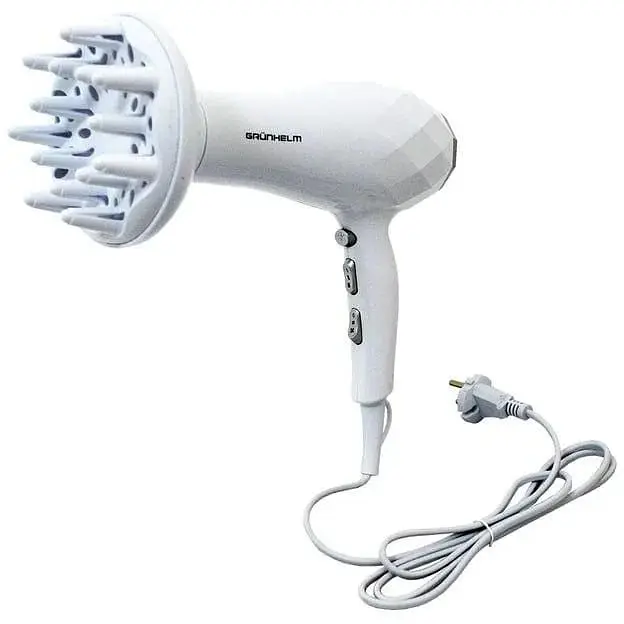 Фен для волосся Grunhelm GHD-576 з дифузором та концентратором 2200 Вт Білий  - фото 3