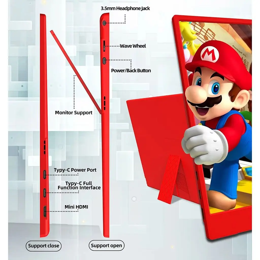 Портативний монітор ZSUS PM15AR Red [125422] - фото 4