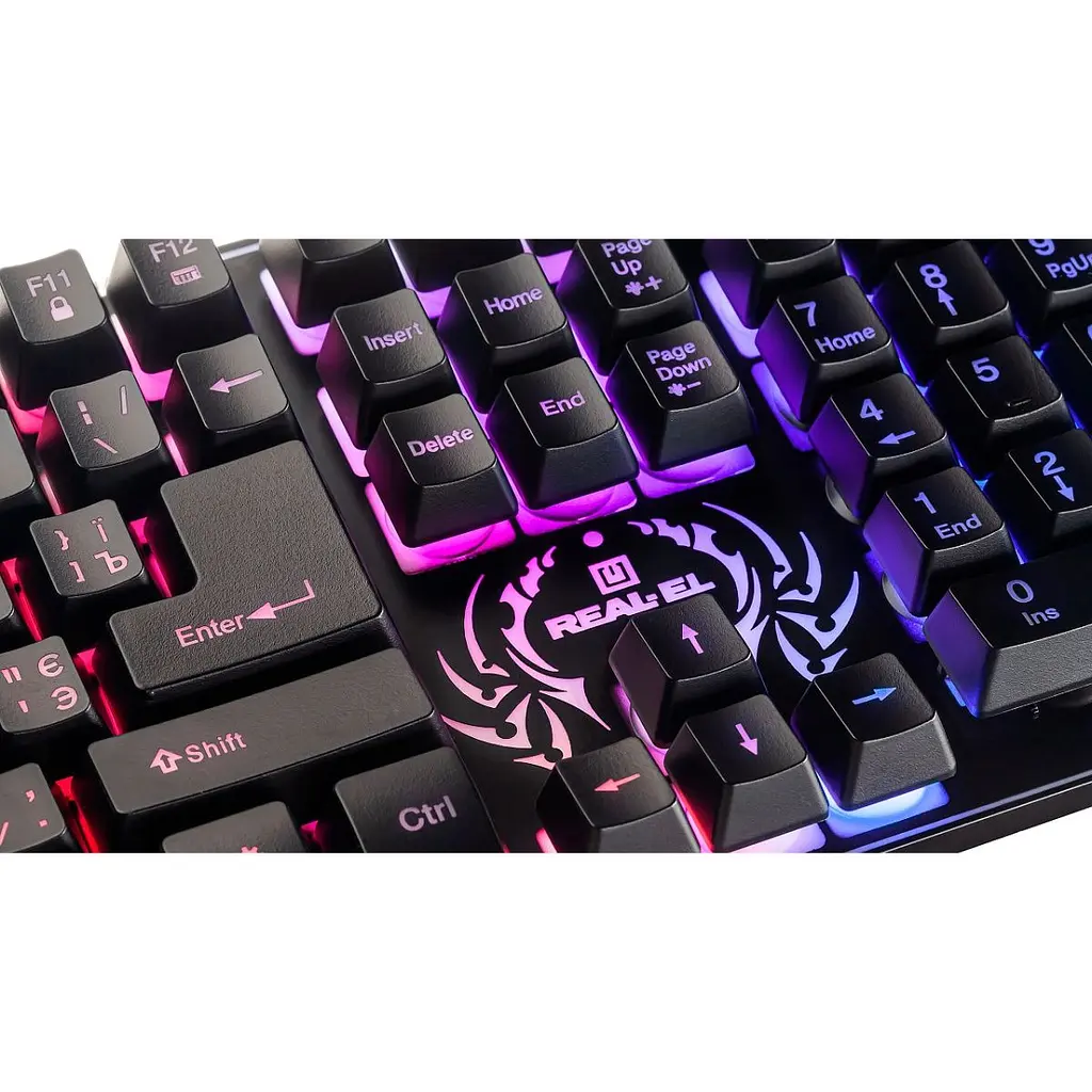 Клавиатура REAL-EL Comfort 7090 Backlit Black (EL123100031) [128767] - фото 11