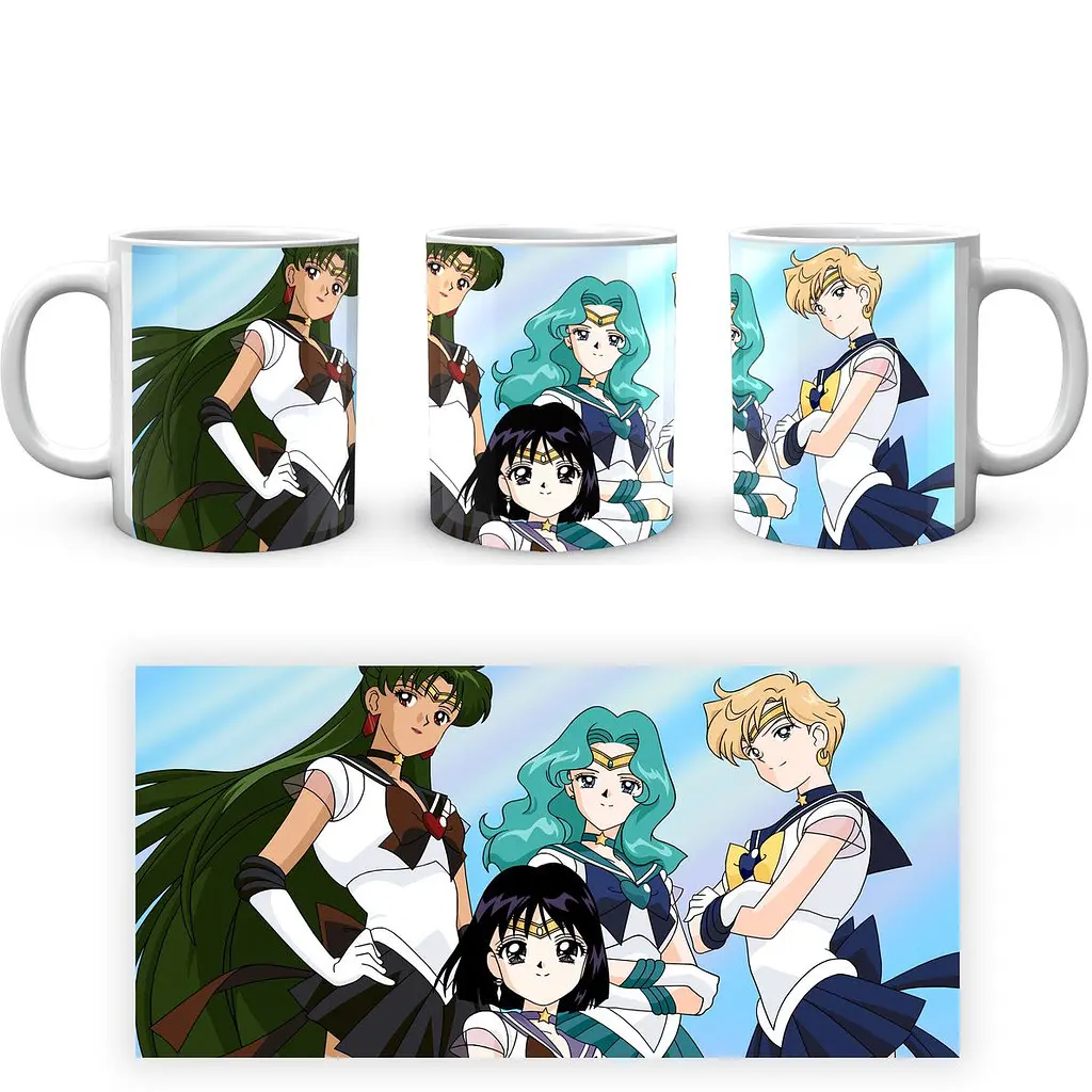 Кухоль GeekLand Sailor Moon Сейлор Мун Хотару Мічіру Сецуна SM 02.33 330 мл білий - фото 4
