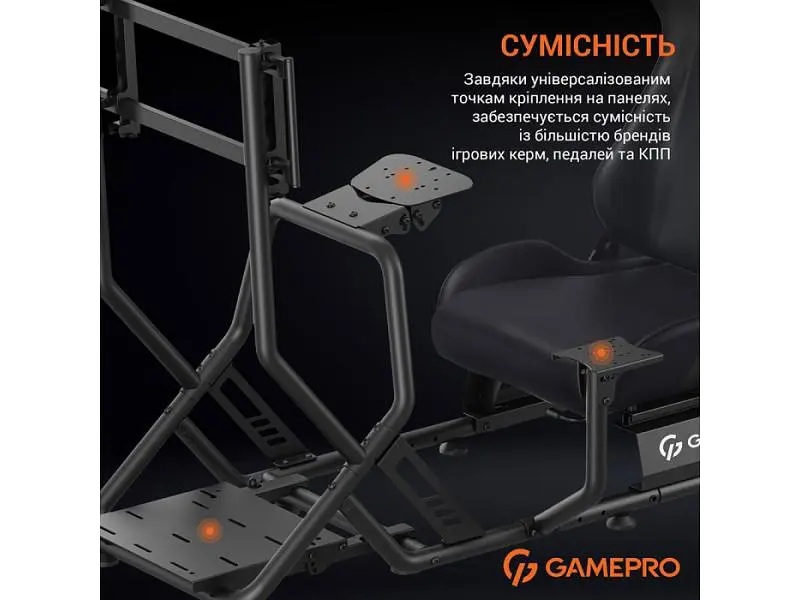 Ігрове крісло кокпіт GamePro RS115 Black - фото 7