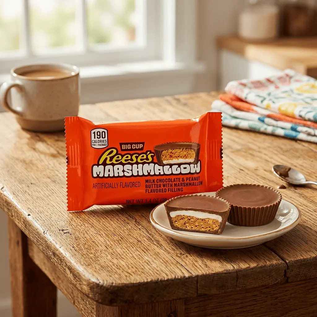 Шоколадні цукерки Reese's Big Cup Marshmallow Peanut Butter Cup 39г - фото 4