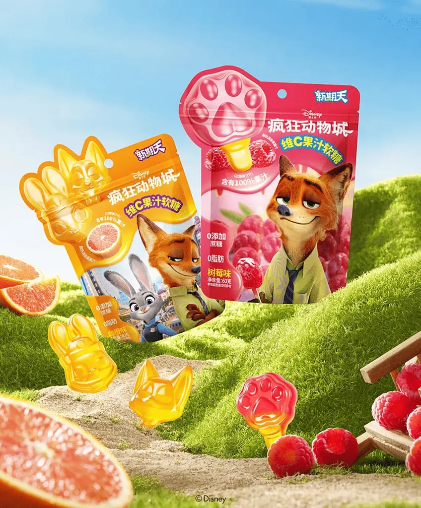 Жувальні цукерки Xinqitian Disney Zootopia Raspberry Candy 75г - фото 7