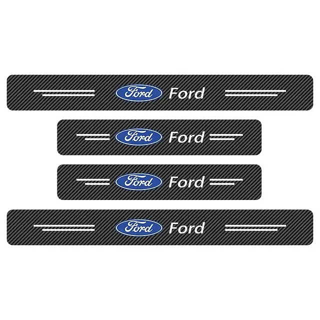 Захисна плівка накладка на пороги для Ford Чорний Карбон 4 шт - фото 9