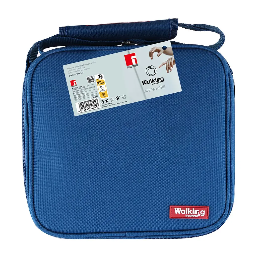 Сумка для обедов Bergner Walking business 5 предметов 23х22х13,5 см голубая (BG-3652-BL) - фото 3