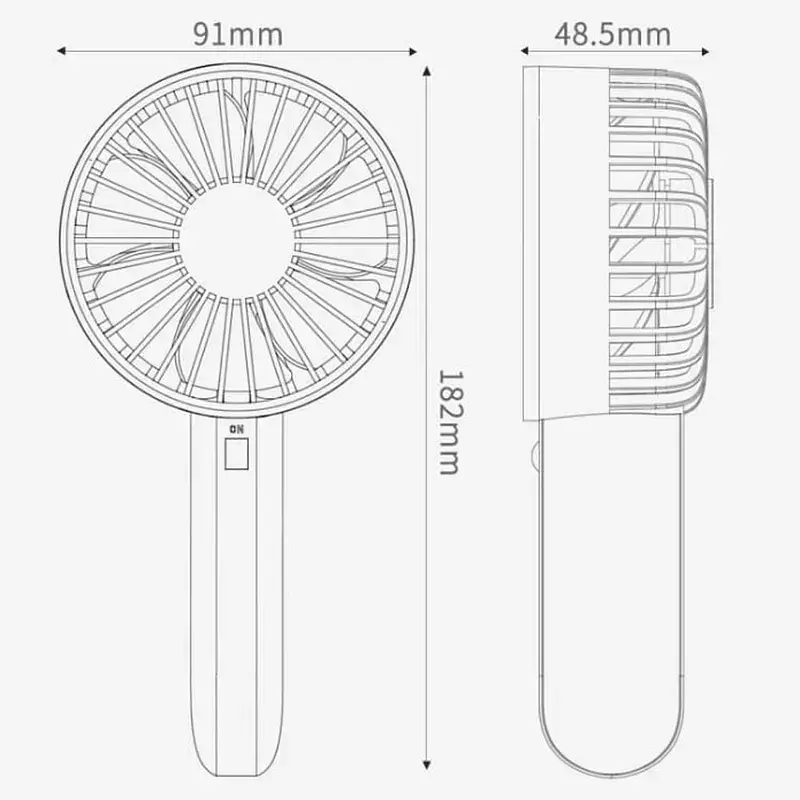 Портативный вентилятор XiaomiVH Portable Handheld Fan F03 Grey - фото 8