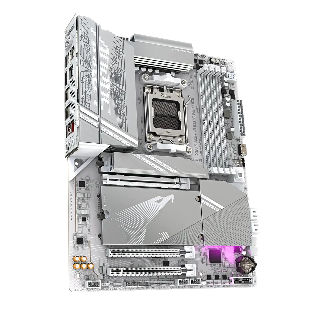 Материнська плата Gigabyte X870 Aorus Elite Wi-Fi 7 Ice Socket AM5 (X870 A ELITE WF7 ICE) - фото 2