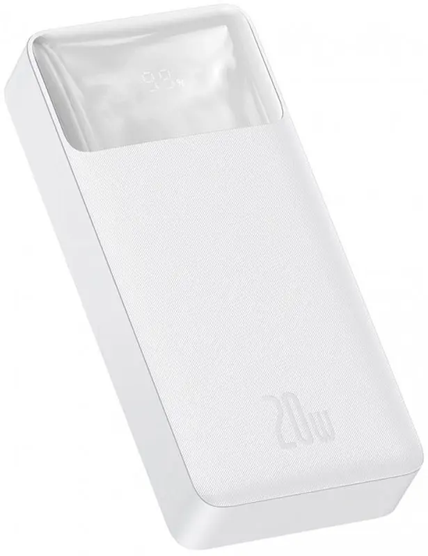 Портативна батарея Baseus Bipow Digital Display Power bank 20000mAh 20W White - фото 2