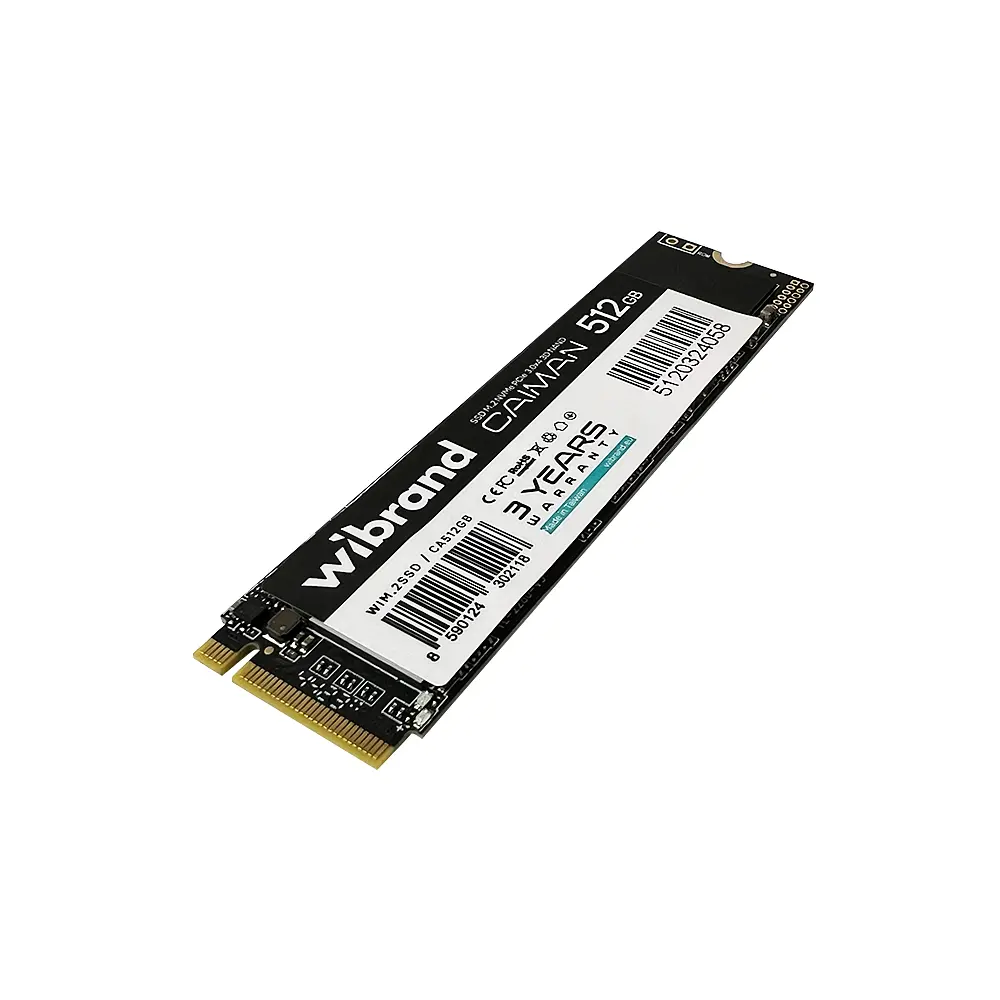 Накопичувач SSD M.2 Wibrand Caiman 512GB NVMe 2280 PCIe 3.0 3D NAND (WIM.2SSD/CA512GB) - фото 2