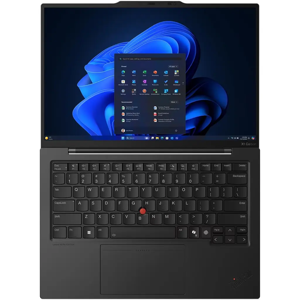 Ноутбук Lenovo ThinkPad X1 Carbon Gen 13 Aura Edition Intel Core Ultra 7 265U до 5, 30 ГГц, 14 дюймов 2, 8K OLED, 120 Гц, сенсорным экраном, 64 ГБ LPDDR5X, 1 ТБ SSD, Intel, Win 11 Pro, черный - фото 8