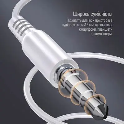 Наушники ColorWay 3.5 mm Wired Earphone UrbanBeat White (CW-WD03WT) - фото 5