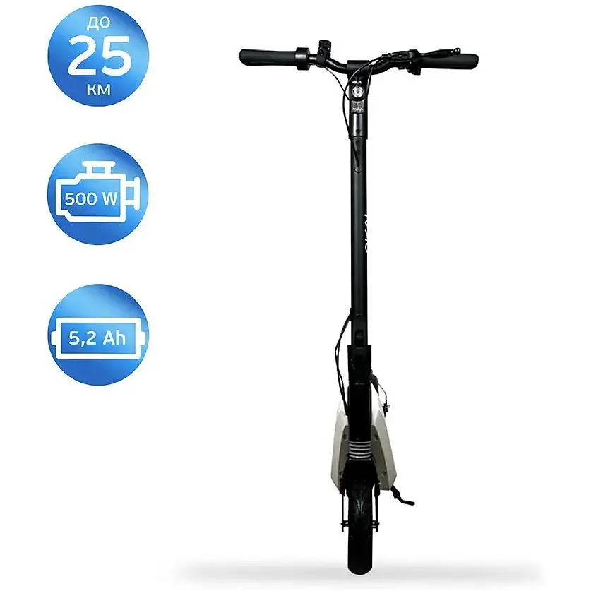 Электросамокат OKAI Zippy ES50C складной 250/500W 5.2Ah скорость 25 км/ч пробег до 25 км колеса 8'' нагрузка 75 кг Black - фото 2