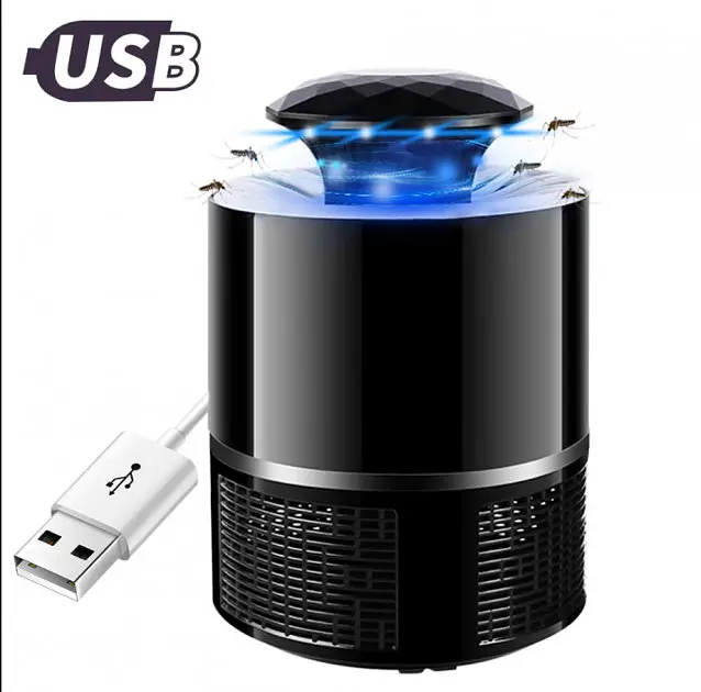 Лампа пастка для комарів нищівник комах 5 Вт USB Mosquito Killer Lamp чорна - фото 2