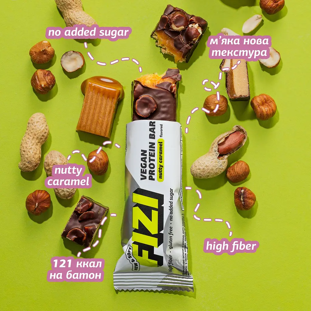 Шоу-бокс протеїнових батончиків Nutty Caramel 40 г х 10 шт.  - фото 7
