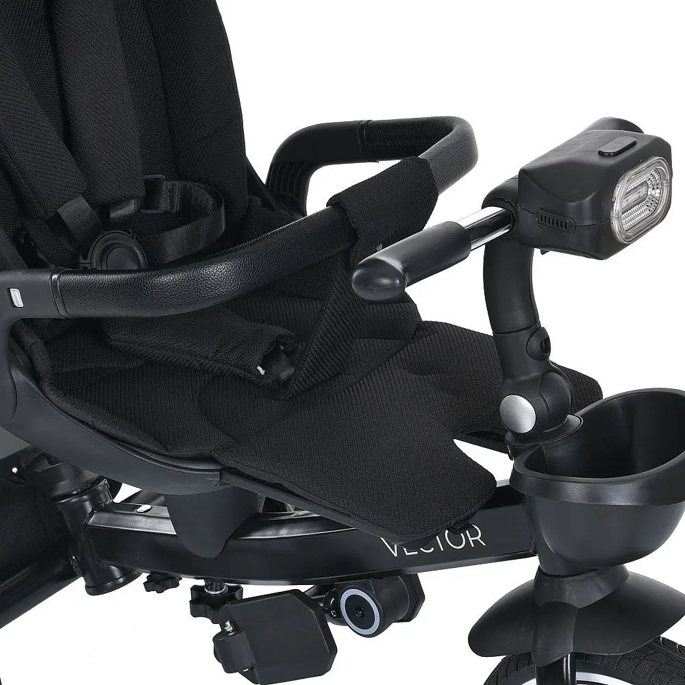 Велосипед El Camino ME 1162 VECTOR Black 3 кол. PU(12/10) оберт.сид.,гальма, скл.кермо, USB/BT, світло, сумка, чорний (6903317634606) - фото 5