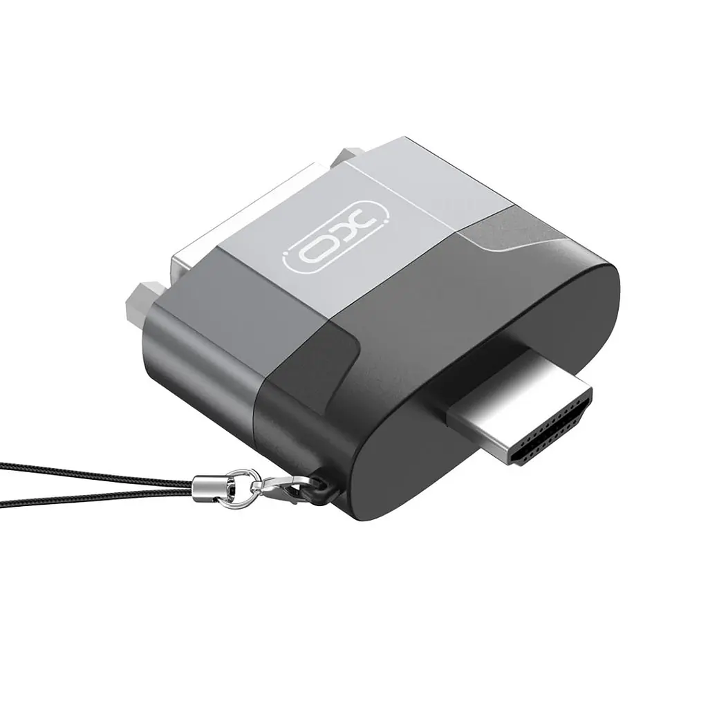 Адаптер XO HDMI-DVI (M/F) Чорний/Сірий (GB013-HDMIDVI.tranish) - фото 4