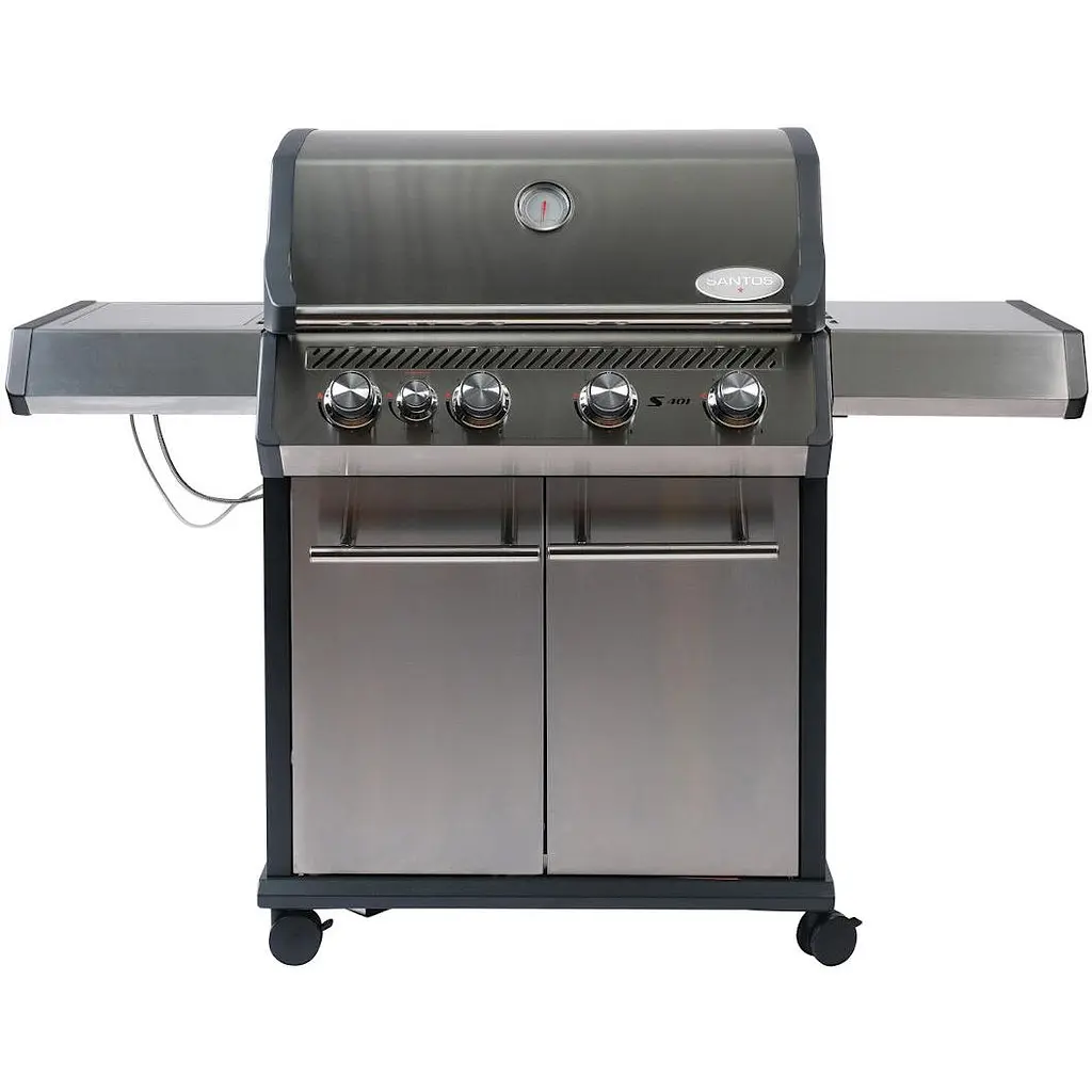 Газовый гриль Santos S-401 с боковой горелкой, нержавеющая сталь (900266) - фото 2