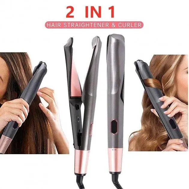 Стайлер плойка для волосся Curl & Straight 2в1 спіральний випрямляч - фото 9