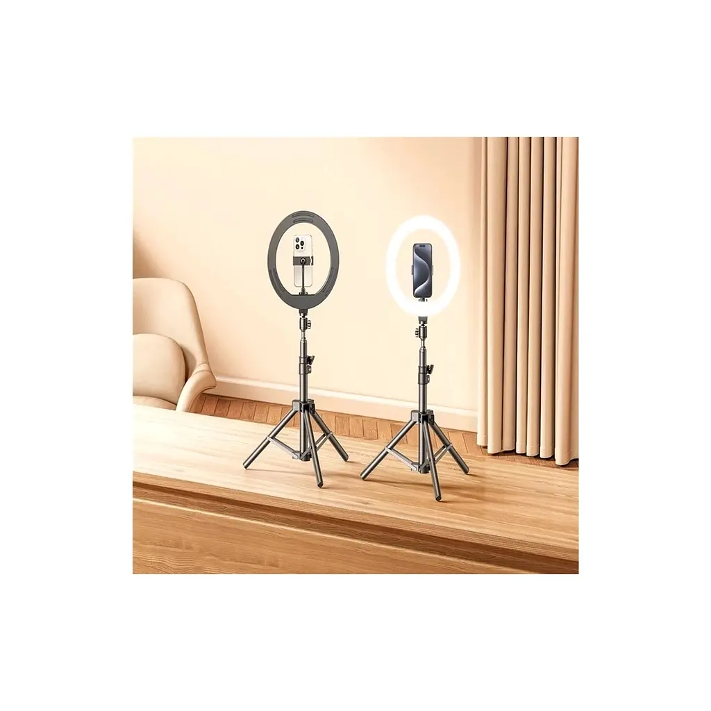 Набір блогера RTAKO ZJ-ZBT01 Live Streaming Stand with Ring Light and Floor Tripod (6942063215400) - фото 4