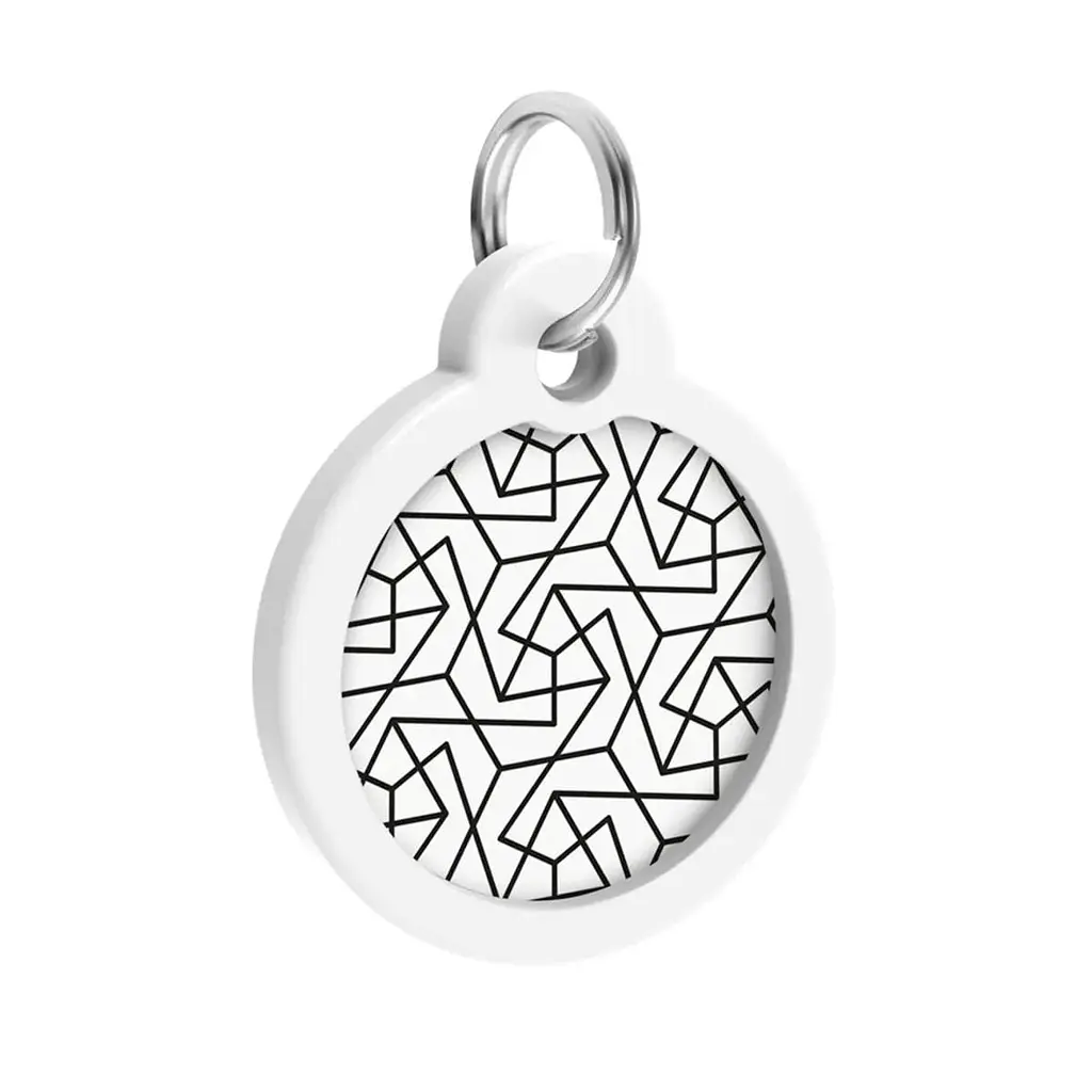 Адресник для собак и кошек Waudog Smart ID с QR паспортом, Геометрия, M, диаметр 30 мм - фото 4