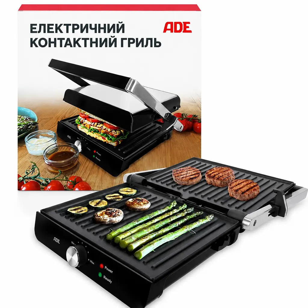 Гриль контактний ADE KA2303 чорний - фото 7