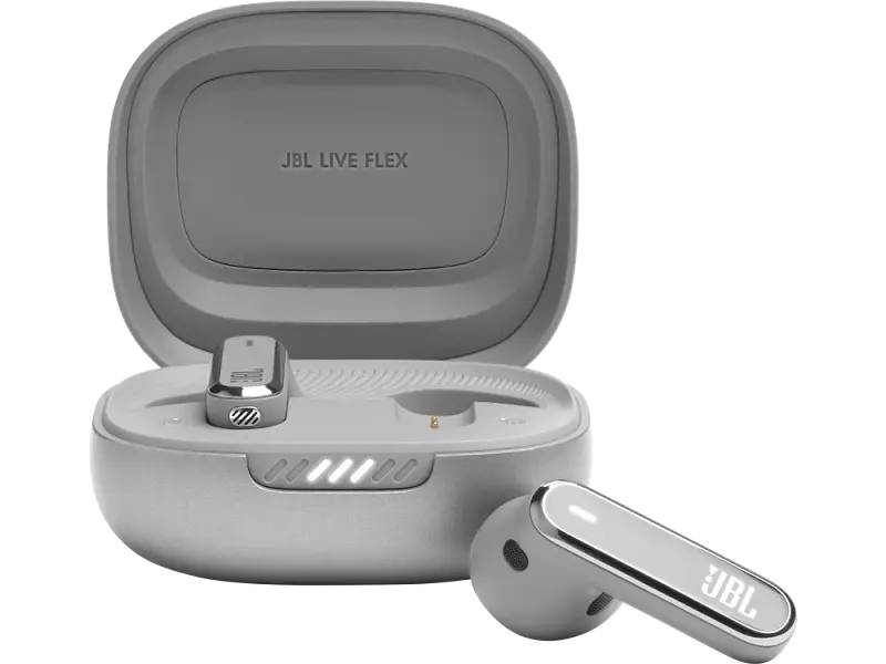 Навушники TWS (повністю бездротові) JBL Live Flex Silver (LIVEFLEXSVR)
