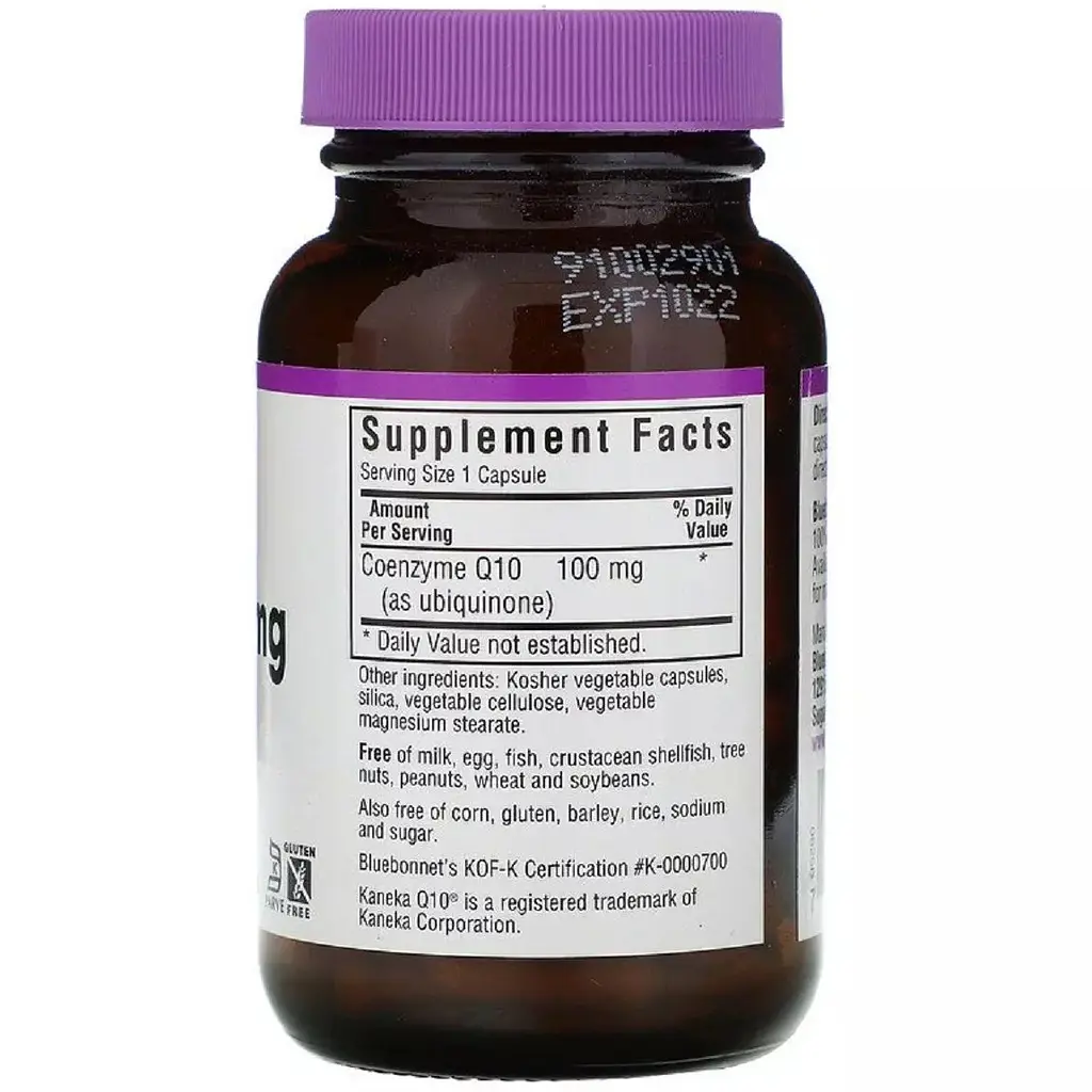 Коензим Q10 Bluebonnet Nutrition CoQ10 100 мг 90 вегетаріанських капсул - фото 2