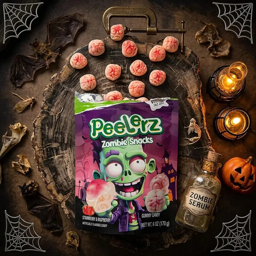 Жувальні цукерки Amos Halloween Peelerz Zombie Snacks 170г - фото 2