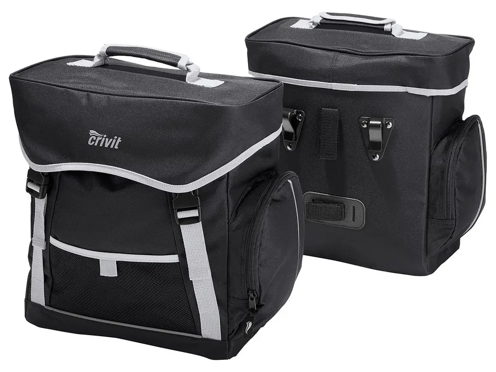 Велосумка з дощовиком Crivit 17L IAN374191 Чорна - фото 3