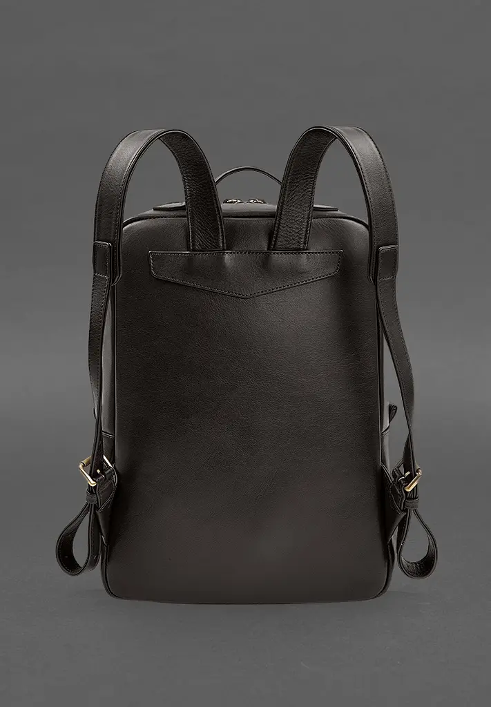 Шкіряний рюкзак на блискавці Cooper maxi темно-коричневий - фото 4