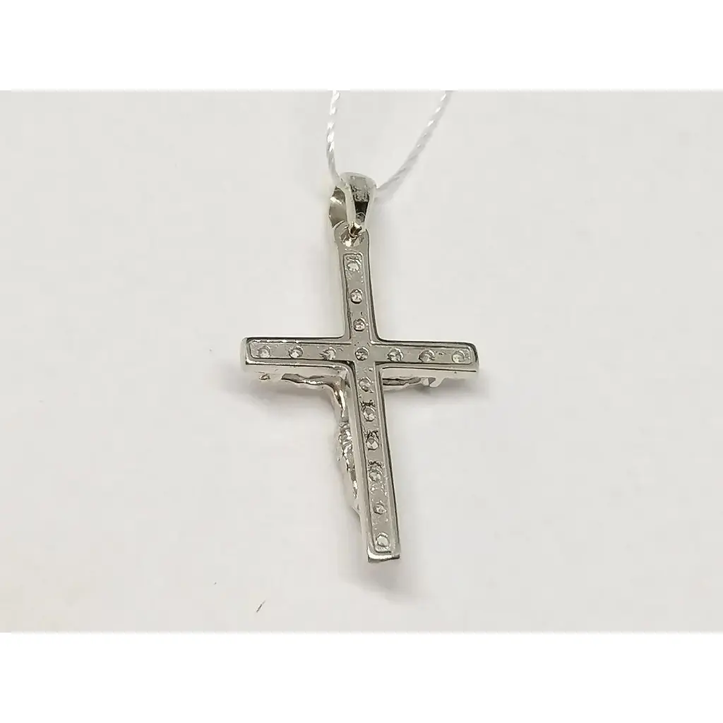 Золотий хрестик Імперія золота Розп'яття Христа з фіанітами. КР298БИ - фото 4