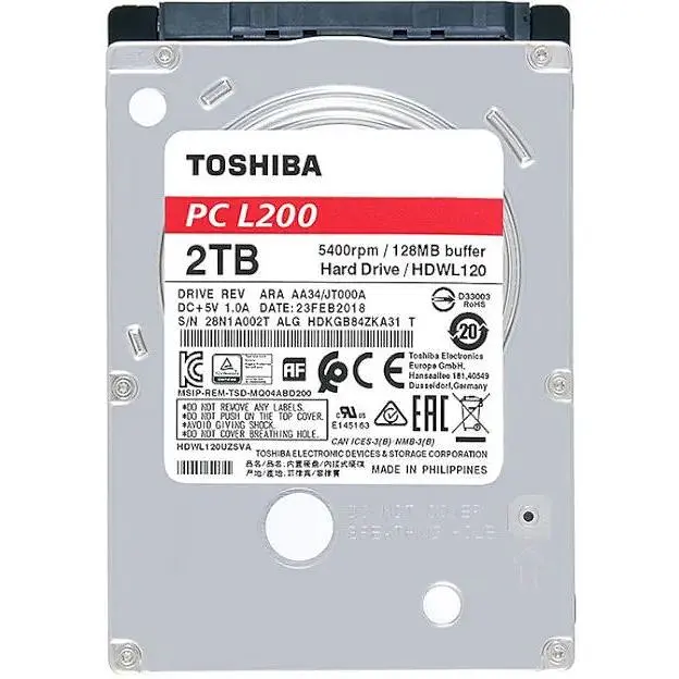Жорсткий диск Toshiba L200 2TB HDWL120UZSVA - фото 2