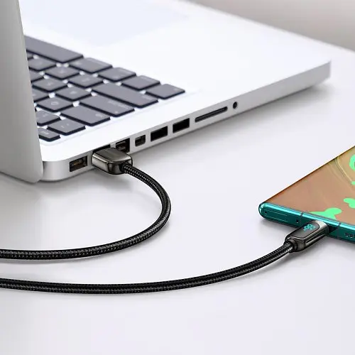 USB кабель Baseus Display Fast Charging Data Cable USB to Type-C 66W 1m чорний CASX020001 - фото 6